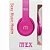 Fone de ouvido Mex AM-866F com Cabo P2 3.5mm 99 dB 32 Ohms Rosa - Imagem 1