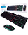 Kit teclado mouse gamer computador usb abnt2 led pto bk-g550 - EXBOM - Imagem 1