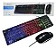 Kit teclado mouse gamer computador usb abnt2 led pto bk-g550 - EXBOM - Imagem 1