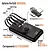 Carregador sem fio com bateria portátil Power Bank 10000mAh para Lightning/tipo-C/micro-USB/2x USB - Imagem 2