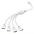 Cabo Splitter RGB 12V 4 Pinos Branco - Imagem 2