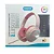 Fone de ouvido sem fio Headset K25 com microfone removivel Kimaster Rosa - Imagem 3