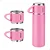 Garrafa De Água Café Térmica Squeeze Com 2 Canecas 500 Ml Vacuum Flask Rosa Choque - Imagem 1