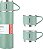 Garrafa De Água Café Térmica Squeeze Com 2 Canecas 500 Ml Vacuum Flask Verde - Imagem 1