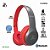 Headphone Bluetooth Kapbom Ka916 Com Som Envolvente E Design Dobrável Cinza Com Vermelho - Imagem 4