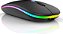Mouse Gamer Ergonômico Sem Fio Recarregável Com Iluminação Rgb Knup Kp-Mu013 - Imagem 1