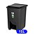 LIXEIRA C/ PEDAL 15L PRETA SANREMO - Imagem 1