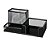 ORGANIZADOR DE MESA ARAMADO 3 COMPARTIMENTOS PRETO KIT - Imagem 1