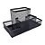 ORGANIZADOR DE MESA ARAMADO 4 COMPARTIMENTOS PRETO BRW - Imagem 1