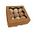 Caixa para 9 Doces (Dia dos namorados)  Kraft  – Com visor – 10 Unid. - Imagem 1