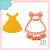 Cortador Vestido Bela - 5cm - Imagem 1