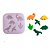 Molde de Silicone para Artesanato - Mini Apliques de Dinossauro - Imagem 3