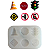 Molde de Silicone para apliques de Confeitaria - Trânsito - Imagem 4