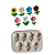 Molde de Silicone para apliques de Artesanato - Flores com Talo - Imagem 3