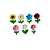 Molde de Silicone para apliques de Confeitaria - Flores com Talo - Imagem 3