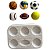 Molde de Silicone para apliques de Confeitaria - Bolas Esportivas - Imagem 4