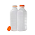 Garrafa de Plastico Branca com Tampa 1000mL PP 100 unidades Usicomp - Imagem 2