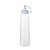 Bisnaga Plástica Transparente com Tampa Branca 400ml - Imagem 1