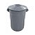 Lixeira Redonda com Tampa 100L Cinza - JSN - Imagem 1