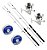 Kit Pesca 2 Molinetes Arena 4000 2 Varas 10-20 Libras Linha Monofilamento - Imagem 1