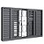Janela Veneziana Multiflex Grade Elo Aço - 6 Folhas - Cinza - Batente 16 cm - Linha Silenfort - Imagem 1