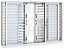 Janela Veneziana Multiflex Grade Quadriculada Aço - 6 Folhas - Branco- Batente 16 cm - Linha Prátika - Imagem 1