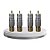 4 Conectores Rca Nakamichi Banhados A Ouro (1 Par) - Imagem 1