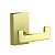 Cabide Duplo Quadrado Banheiro em Metal Gold – Jiwi - WJ-2062-MD-GD - Imagem 1