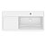 Cuba de Sobrepor Com Mesa 80x38cm Retangular Óptica L80 Branco - Roca - A3270MF000 - Imagem 4