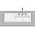 Cuba de Sobrepor Com Mesa 80x38cm Retangular Óptica L80 Branco - Roca - A3270MF000 - Imagem 3