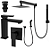Kit 5 Peças Com Bica Baixa WJ-2875-MD-BL e Acabamento Monocomando - Jiwi - Imagem 1