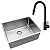 Kit Cozinha Cuba Quadra e Monocomando Classic Black - Kitbaco - Imagem 1