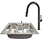 Kit Cozinha Cuba Gourmet e Monocomando Minimalist Grafite - Kitbaco - Imagem 1