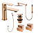 Kit 6 Peças Com Bica Baixa WJ-2875-MK-RG e Chuveiro Com Desviador Rose Gold - Jiwi - Imagem 1