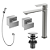 Kit 5 Peças Com Bica Alta WJ-2885-MK-CZ Sem Chuveiro Grafite - Jiwi - Imagem 1