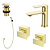 Kit 5 Peças Com Bica Baixa WJ-2875-MK-GD Sem Chuveiro Gold - Jiwi - Imagem 1