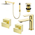 Kit 5 Peças Com Bica Baixa WJ-2875-MK-GD e Chuveiro Com Desviador Gold - Jiwi - Imagem 1