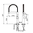 Misturador Monocomando Gourmet Espiral Com Imã Bruxelas Aço Escovado - Jiwi - WJ-2235-BX-AE - Imagem 2