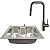 Kit Cozinha Cuba Gourmet e Monocomando New Farm Grafite - Kitbaco - Imagem 1