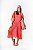 Kaftan Midi Tear Laranja e Pink - Imagem 1