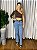 CALÇA JEANS WIDE LEG MARMORIZADA - Imagem 1