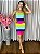 VESTIDO CURTO MODAL TUBINHO COLORIDO - Imagem 1