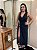 VESTIDO PRETO LONGO DECOTE V LANÇA PERFUME - Imagem 1