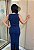 VESTIDO CANELADO SEM MANGA AZUL COM DETALHES EM PINJENTES LANÇA PERFUME - Imagem 2