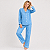 Pijama Longo Azul Jeans - Imagem 1