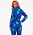 Pijama Longo Azul Floral - Imagem 1