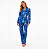 Pijama Longo Azul Floral - Imagem 2