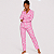 Pijama Longo Rosa Floral - Imagem 1