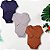 Kit 3 Pçs Body Infantil M/Longa 1 A 3 Anos Liso 100% Algodão Menino - Imagem 1