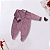 Kit 4 Peças Macacão Bebe Plush Liso Veludo Macio Menina - Imagem 4